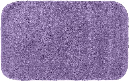 Garland Rug Traditional Plush Washable Nylon Rug, 24-Inch by 40-Inch, Purple