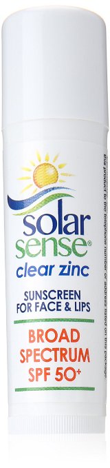 Solar Sense Clear Zinc SPF 50 Carded Stick, 0.45 Ounces Unit