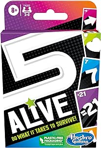 5 Alive Card Game, Fast-Paced Game for Kids and Families, Easy to Learn, Fun Family Game for Ages 8 and Up, Card Game for 2 to 6 Players