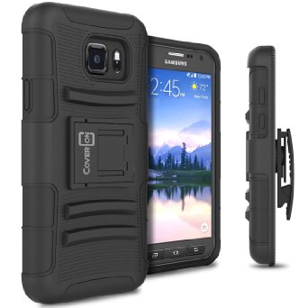 Galaxy S7 Active Holster Case, CoverON® [Explorer Series] Holster Hybrid Armor Belt Clip Hard Phone Cover For Samsung Galaxy S7 Active Holster Case - Black