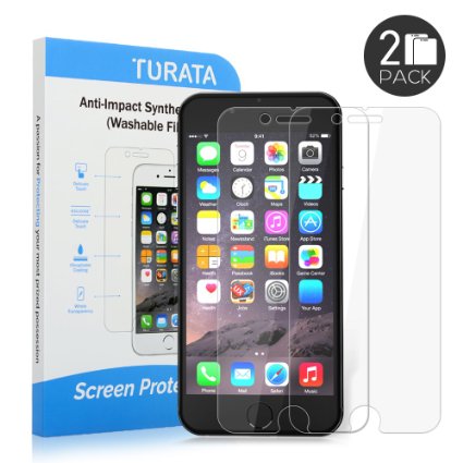 iPhone 6siPhone 6 Screen Protector - TURATA Premium Crystal Clear 2-Pack Unique Material Ultra Thin for iPhone 66s Maximum Screen Protection from Bumps Drops Scrapes