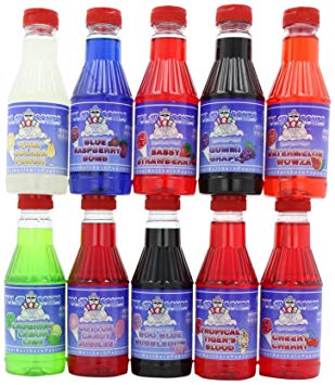 8644 Polar Cones Premium 10 Flavor Combo Pack Snow Cone & Shaved Ice Syrup , Pint