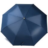 Best Outdoor umbrellas with Leather handleAutomatic OpenClose Blue Rain Umbrella- Steel Windproof Frame - Compact Travel - Quick-Drying