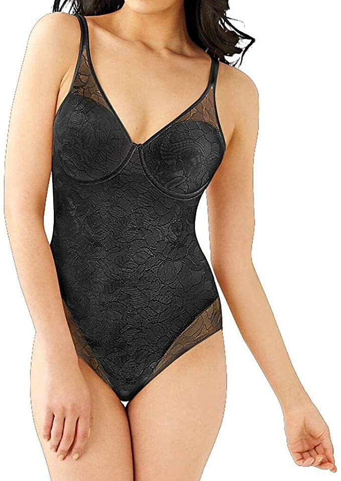 Bali Women’s Shapewear Firm Control Ultra Light Built-in Bra Lace Body Shaper Briefer Fajas DF6552