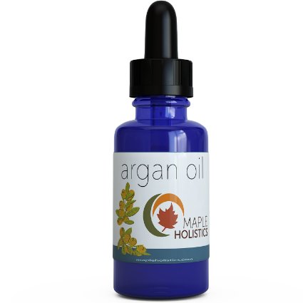 100 Pure Argan Oil for Hair Face Body and Nails - Premium Natural Skin Moisturizer and Care for Men and Women - Premium Moroccan Quality - 100 Satisfaction Guaranteed by Maple Holistics