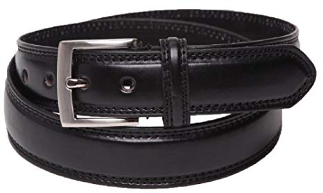 Men's Leather Lined Belt, Classic Milano 1" Wide