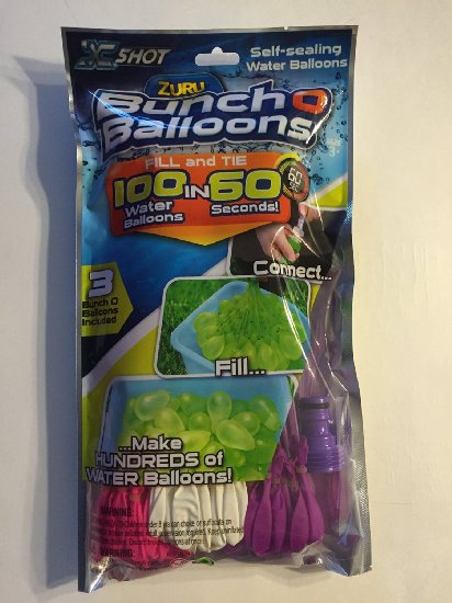 Bunch O Balloons, 100 Self-sealing Water Balloons in 3 Bunches (Pink, White, Purple)