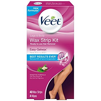 Veet Wax Strip Kit, 40 Count for Legs & Body