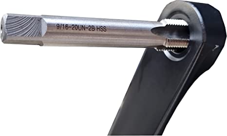Bike Pedal thread repair kit, Right Hand and Left Hand Thread Tap Set, 9/16 x 20 TPI Crank Saver, Bike Crank Repair Tool