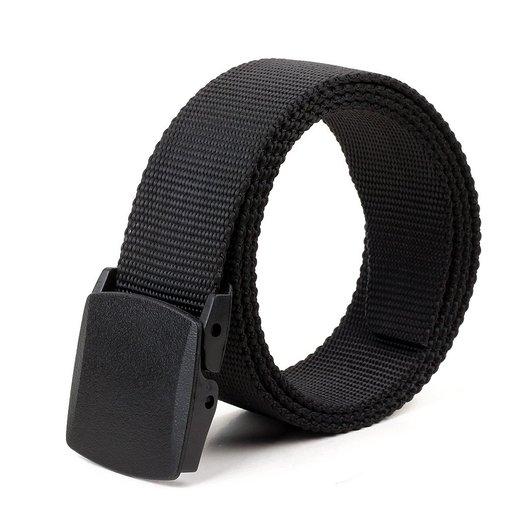 ALAIX Nylon Web Adjustable Belt 157 Wide Solid Color with Military Plastic Buckle