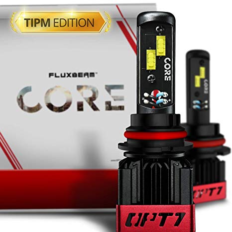 OPT7 Fluxbeam CORE 9007 LED Headlight Bulbs TIPM Resistors Kit with FX-7500 CREE Chip Plug-N-Play Conversion Kit – for Dodge Ram Jeep Chrysler - 6,000LM 6000K Cool White- Built. Not Bought.