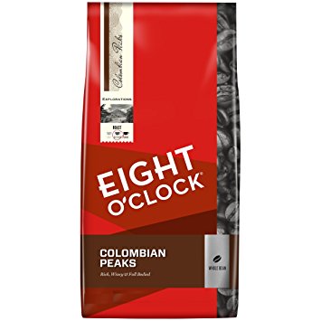 Eight O'Clock Whole Bean Coffee, Colombian Peaks, 40 Ounce