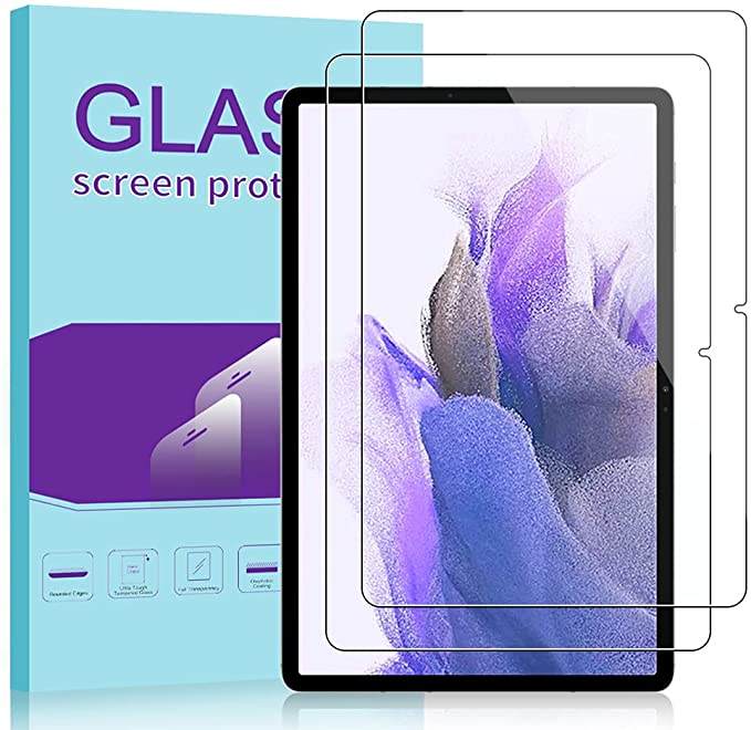 [2 Pack] WRJ for Samsung Galaxy Tab S7 FE 5G 2021/Tab S7 Plus Screen Protector,Scratch Resistant Anti-Fingerprint HD Tablet Tempered Glass (12.4 Inch)