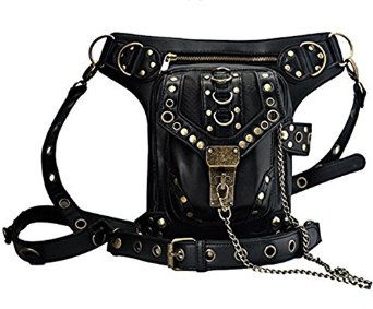 Rock Leather & Vintage Gothic Retro Steampunk Handbag Shoulder Bag coin purse [A]