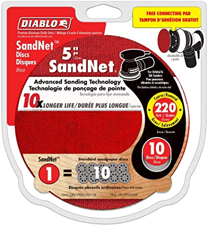 Diablo SandNet 220 Grit 5” Sanding Disc - DND050220H10I