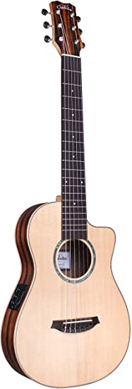 Cordoba Mini II EB-CE, Spruce Ebony, Small Body, Acoustic-Electric Cutaway Guitar