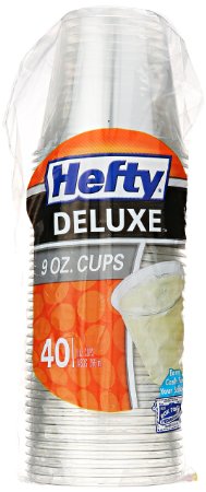 Hefty Style Clear Plastic Party Cups (9 Ounce, 40 Count)