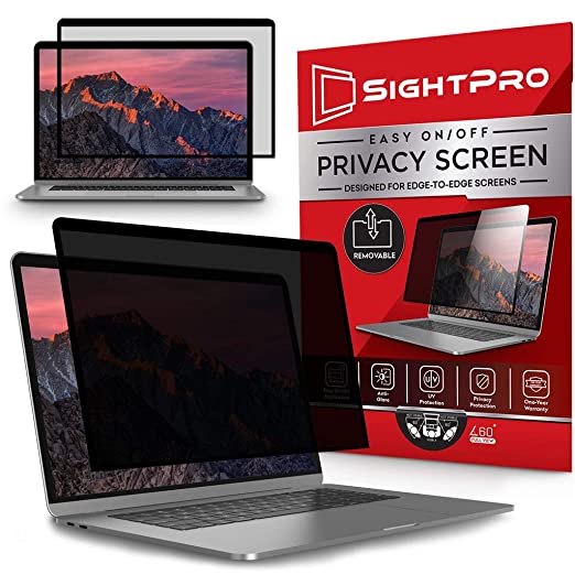 SightPro Easy On/Off Privacy Screen for MacBook Air 13 Inch (2018, 2019) | Laptop Privacy Filter and Anti-Glare Protector