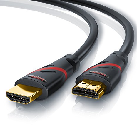 CSL - 3m Ultra HD 4k HDMI cable (High Speed) with Ethernet | ARC and CEC | multiple shielding (triple shielding) | Deep Color | fully HDCP compliant / HD Ready / 3D TV / 1080p - 2160p / 4K / Audio Return Channel