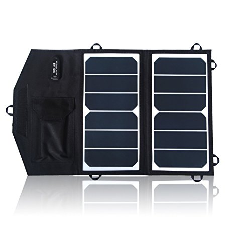 KINGSOLAR 14W 5V Foldable Solar Charger (Black)
