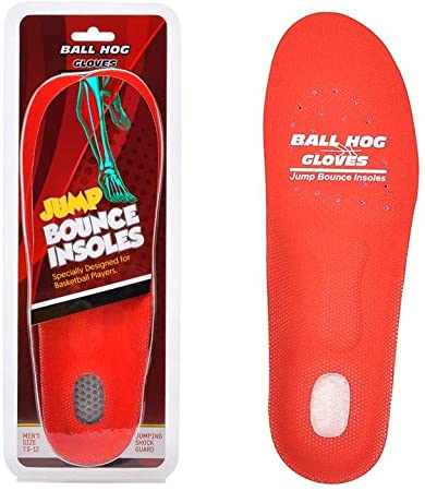 Ball Hog Gloves Jump Bounce Insoles (Lightweight Basketball Training Orthotics)