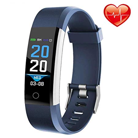 Fitness Tracker Smart Band Bracelet Watch Activity Tracker Waterproof Bluetooth Wristband with Heart Rate Monitor Pedometer Sleep Monitor Calorie Counter Blood Pressure for Phones