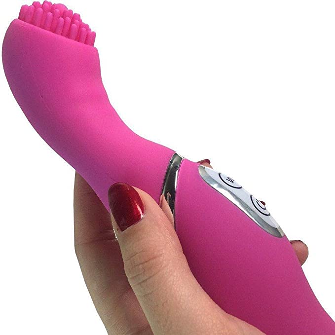 Silicone Clitoral Vibrator with Raised Nubby Ticklers and 7 Powerful Vibrating Functions