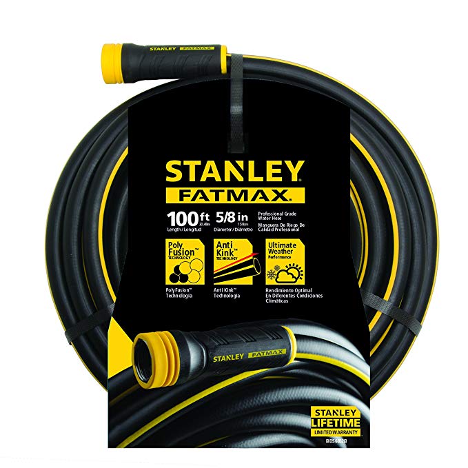 Stanley FatMax Garden Hose, 100' x 5/8", Black