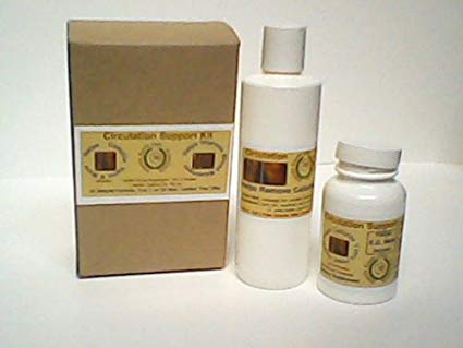 Cellulite Varicose Veins & Circulation Support Formula Kit. (120ml Herbal Powder & 5 Oz Oil Topical)