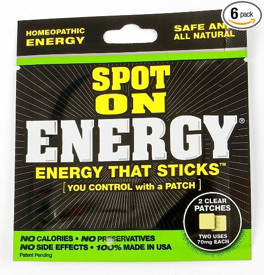 ALL NATURAL Spot On Energy - 6 Pouches 12 Patches
