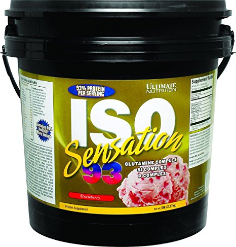 ULTIMATE NUTRITION Strawberry, Iso Sensation 93 5-Pound Strawberry, 1 Gram