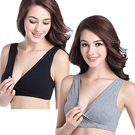 CAKEY Maternity Nursing Sleep Bra Tank Breastfeeding Pregnancy Bralette