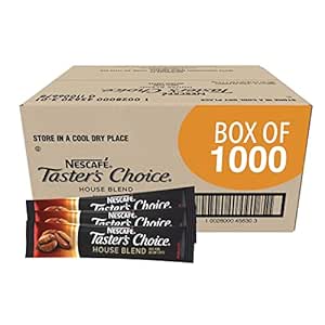 Nescafe Instant Coffee Packets, Taster's Choice Light Roast, 1.5 G Singles (Bulk Pack Of 1000)