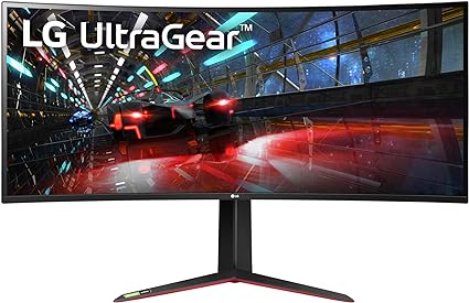 LG UltraGear Monitor 38GN950P - 37.5 inch, 21:9 Ratio, QHD  Curved, 160Hz (O/C), 1ms (GtG), Nano IPS Display, HDR 600, G-Sync Compatible, AMD FreeSync Premium Pro