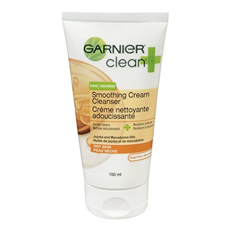 Garnier Clean  Smoothing Cream Cleanser For Dry Skin , 5 Fluid ounces