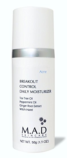 M.A.D Skincare Breakout Control Daily Moisturizer - For Acne Prone Skin 1.7 oz