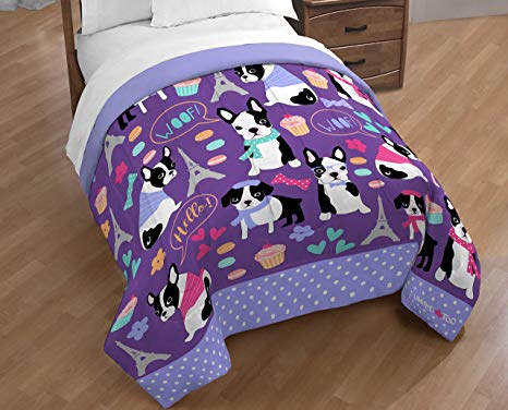 Limited Too French Bulldog Reversible Full/Queen Comforter