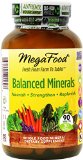 MegaFood - Balanced Minerals Supports Bone Development Muscle Function and Metabolism 90 Tablets Premium Packaging