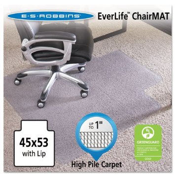 ES Robbins 124154 Lip Chair Mat, Performance Series AnchorBar for Carpet up to 1", 45" x 53"