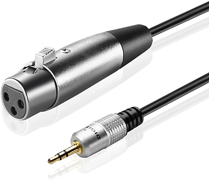 TNP Premium TRS to XLR Microphone Adapter Microphone Cable TRS Male to XLR Female to 3.5mm, 1/8 Inch - 3.5mm Male to Female Microphone Cord Microphone Cables Auxiliary Jack Plug Converter Cords, 10FT