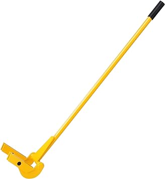 Pallet Buster Tool with 41-Inch Long Handle, Carbon Steel Heavy Duty Deck Wrecker Demolition Wood Pallet Tool Breaker Pry Bar Puller, Deck Board Removal Tool, 2000 lbs Weight Capacity, Yellow