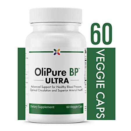 Advanced Olive Leaf Extract Healthy Blood Pressure Support Formula - OliPure BP Ultra - Supports Optimal Circulation and Superior Arterial Health - Stop Aging Now - 60 Veggie Caps