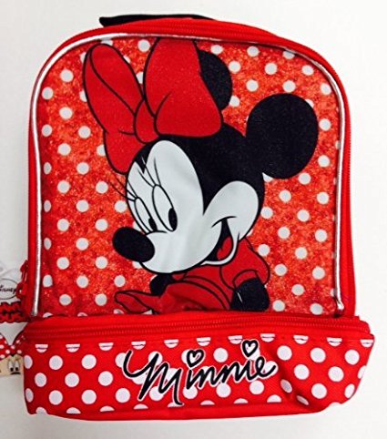 Disney Minnie Mouse Insulated Lunch Bag / Cooler Bag Dual Compartments