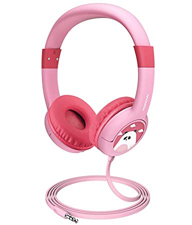 Mpow Kids Headphones On-Ear Wired Friendly Safe Food Grade Material Durable Comfortable 85 dB Volume Limited Hearing Protection Music Share Function Tangle-Free Cord for Childrens Toddler Baby School