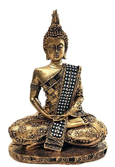bombayjewel Thai Buddha Meditating Peace Harmony Statue, 8"H
