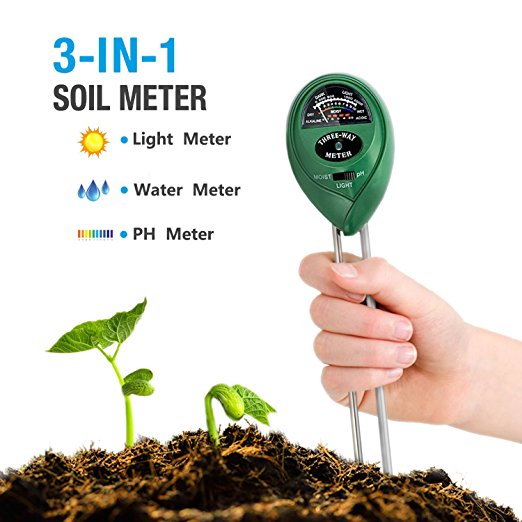 Funyn Soil pH Meter, Light and PH Acidity Tester, 3-in-1 Soil Tester Moisture Meter, Plant Care Helper, Plant Soil Tester for Garden, Lawn, Farm, Indoor & Outdoor (No Battery Needed)