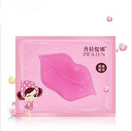 Letigo Skin Care Crystal Collagen Lip Mask Moisture Essence Lip Care Pads Anti Ageing Wrinkle Patch Pad Gel (5PCS)