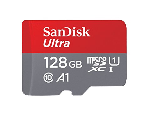 SanDisk Ultra 128GB microSDXC UHS-I card with Adapter -  100MB/s U1 A1 - SDSQUAR-128G-GN6MA