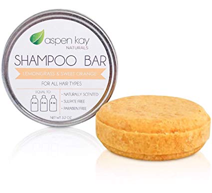 Solid Shampoo Bar, Made With Natural & Organic Ingredients, All Hair Types, Sulfate-Free, Cruelty-Free & Vegan 3.2 Ounce Bar