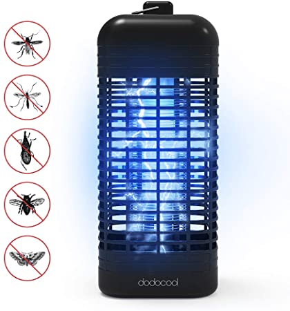 dodocool Bug Zapper, Electric Mosquito Zapper Lamp Indoor Outdoor 360°Coverage Bug Zapper Electronic Insect Killer,Fly Killer Trap,No Radiation with Hook 1/2 Acre Coverage for Home, Bedroom, Kitchen